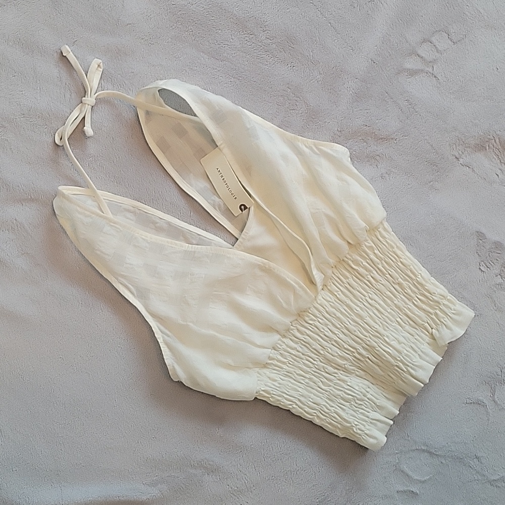 Anthropologie Maeve ivory tank top size XS
